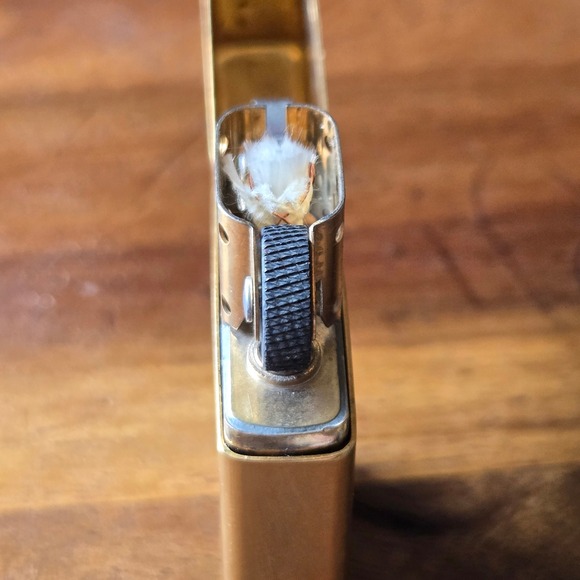 Vintage Solid Brass Slim Mini Zippo - Picture 7 of 9